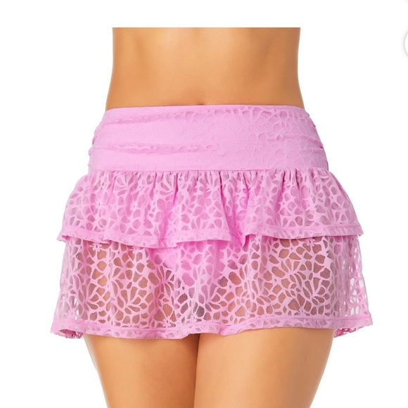 Celebrity Pink Lavender Lace Skirt Swimwear Cover
Up (Lavender) - Picture 2 of 3